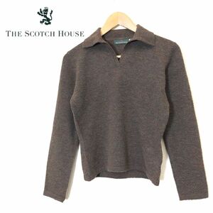 M595-F◆ the scotch house ザスコッチハウス ニット セーター トップス ◆ size9AR アクリル ウール ブラウン 古着 レディース 春