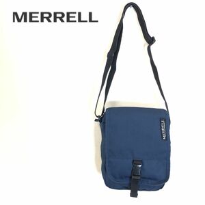 M444-F-N◆ merrel メレル ショルダーポーチ バッグ 鞄 ロゴ ◆ size FREE ネイビー メンズ ユニセックス