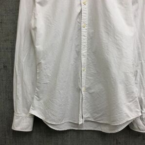 M437-F-N◆ POLO RALPH LAUREN ポロラルフローレン 長袖シャツ ボタンダウン ◆ size2 コットン100 ホワイト 古着 メンズ 春の画像4