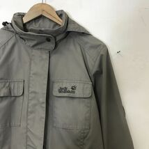 M701-U◆Jack Wolfskin ジャックウルフスキン マウンテンパーカー シャカシャカ素材 ポケット多 アウトドア◆sizeS ブラウン ポリエステル_画像3