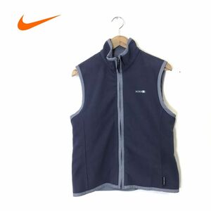 M1368-N◆00s◆ NIKE GOLF ナイキ ゴルフ フリースベスト フルジップ レディース ◆sizeM グレー系 ポリエステル