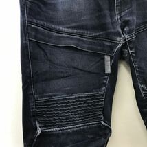 M1080-N◆ G STAR LAW ジースターロウ バイカーパンツ デニム生地 立体裁断 ◆ size34/32 インディゴ コットン 3Dテーパード_画像5