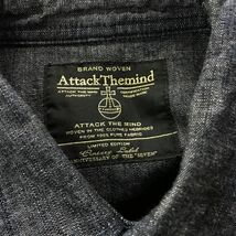 M1333-D◆美品◆ attack the mind 7 アッタクザマインドセブン デニムシャツ ウエスタン調 トップス◆ size2 インディゴ コットン100_画像7