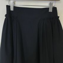 M1432-G◆美品◆M-premier black エムプルミエブラック フレアスカート◆size38 日本製 ブラック 無地 レディース ボトムス ロング 黒色_画像2