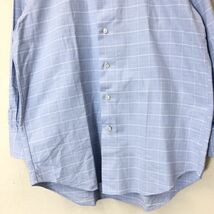 M1383-F◆ makers shirt 鎌倉 メーカーズシャツ 長袖シャツ チェック トップス ◆ size41-85 ブルー ホワイト 古着 メンズ 春_画像4