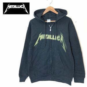 M1284-F-N◆ METALICA メタリカ GILDAN ギルダン ジップアップパーカー フーディ ジャケット バンド ◆ sizeS コットン ポリ ブラック 古着