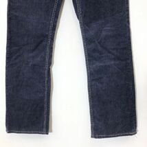 M1052-F◆ International Gallery BEAMS ビームス コーデュロイパンツ ボタンフライ ◆ size32/82 コットン ネイビー 古着 メンズ_画像4