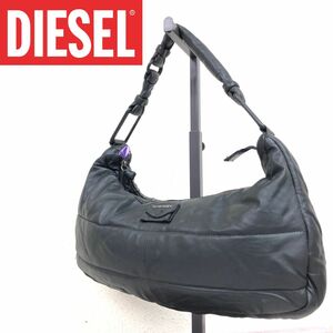 M1043-F-N◆ DIESEL ディーゼル ラムレザーバッグ ハンドバッグ 鞄 ◆ size FREE 羊革 ブラック パープル レディース 小物