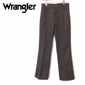 M1037-F-N◆ 70s~80s ◆ old ◆ Wrangler ラングラー スラックス フレアパンツ 42 talon zip vintage ◆ size32×33 ブラウン 古着 メンズの画像1