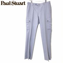 M880-F◆ Paul Stuart style ポールスチュアート スラックス パンツ サイドポケット ◆ size88 ウール100 グレー 古着 メンズ_画像1