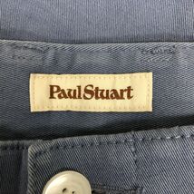 M826-U◆Paul Stuart ポールスチュアート チノパンツ カラーパンツ ストレート 無地 シンプル カジュアル 爽やか◆size48 ライトブルー 綿_画像7