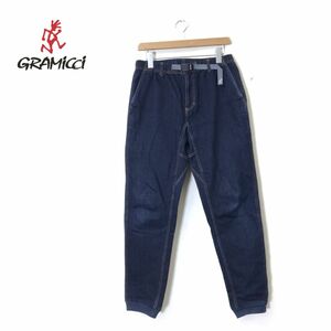 M1741-D◆ GRAMiCCi グラミチ クライミングパンツ デニム生地 ストレッチ ◆ sizeM インディゴ コットン メンズ 古着 ストレート