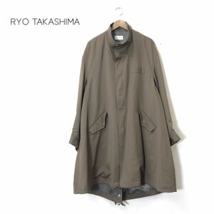 M1732-D◆美品◆ RYO TAKASHIMA 髙島 涼 モッズコート ロング ゆったり メンズ ◆ ベージュ系 身幅広め シンプル