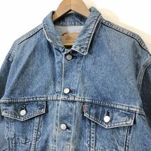 M1971-F-N◆80s◆old◆ Levis リーバイス 70649-0217 デニムジャケット ジージャン vitage ◆ sizeL コットン100 インディゴ 古着 メンズ_画像3