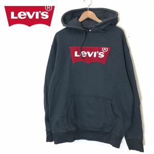 M1889-F-N◆ Levis リーバイス パーカー フーディ スウェット ロゴパッチ ◆ sizeM コットン ポリエステル ブラック 古着 メンズ 春