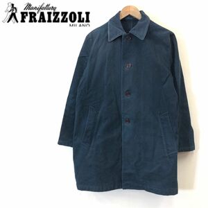 M1775-F◆ イタリア製 ◆ old ◆ fraizzoli フライツォーリ ステンカラーコート ジャケット ◆ コットン100 ネイビー 古着 メンズ 春