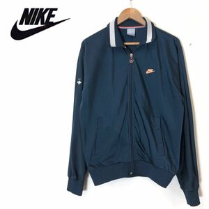 M1596-F◆ NIKE ナイキ トラックジャケット ジップアップブルゾン ロゴ ◆ sizeM ポリエステル100 ネイビー 古着 メンズ 春