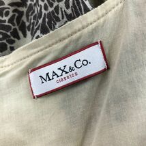 M1593-F◆ Max&co マックスアンドコー ノースリーブワンピース トップス 柄 ◆ size38 リネン ポリエステル 古着 レディース 春夏_画像7