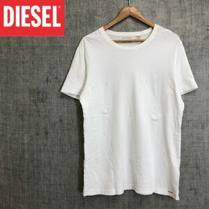 M1575-F◆ DIESEL ディーゼル 半袖Tシャツ カットソー トップス ◆ sizeS コットン100 ホワイト シンプル 古着 メンズ ユニセックス 春夏