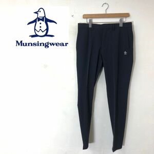 M1684-G◆美品◆munsingwear マンシングウェア スラックス◆size82 ネイビー 無地 メンズ ボトムス 長ズボン スーツ パンツ フォーマル 紺