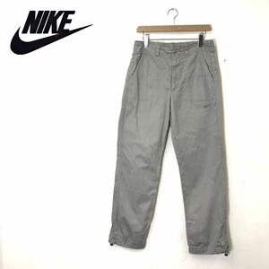 M1462-U◆NIKE the athletic dept ナイキ ワークパンツ ポケット有り 刺繍ロゴ 無地 シンプル カジュアル◆size M ベージュ系 綿100%