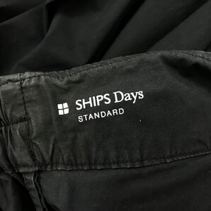 M1919-O-N◆良品◆ SHIPS Days シップス フレアスカート ギャザー タック ミディ丈◆sizeS/M コットン リネン 麻 ブラック 黒の画像6