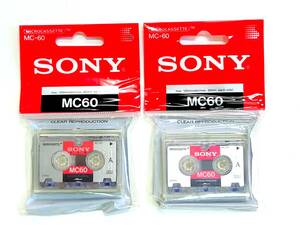 未使用品SONY/MC60/2本/マイクロカセットテープ60分2本