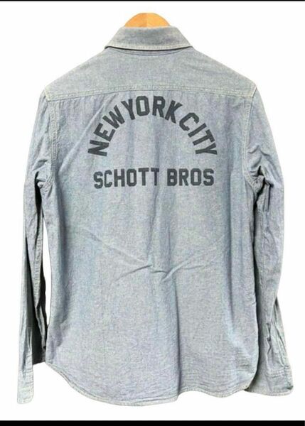 SCHOTT BROS ショット シャツM デニムカラー