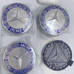 Mercedes-Benz ホイールセンターキャップ 75mm 4個 メルセデスベンツ ホイールキャップ ブルーの画像2