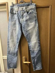 G STAR RAW ジースターロウ 3301 tepered テーパード ストレッチ ジーンズ デニムパンツ ユーズド加工 30 32