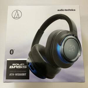 新品 audio-technica オーディオテクニカ ワイヤレスヘッドホン ATH-WS660BT GBL ガンメタリックブルー SOLID BASS