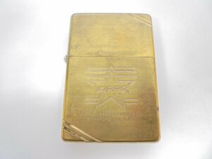 【86】1円～ZIPPO ジッポー MANUFACTURING CO BRADFORD PA USA ゴールドカラー キズ 汚れ 変色 ジャンク扱い