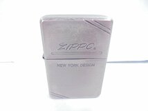 【41】1円～ZIPPO ジッポー NEW YORK DESIGN 汚れ キズ有り 火花のみ確認 ジャンク扱い_画像1