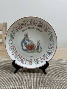 【送料無料】WEDGWOOD☆ウェッジウッド☆ピーターラビット☆クリスマスプレート☆1991年☆未使用☆商品説明をお読みください