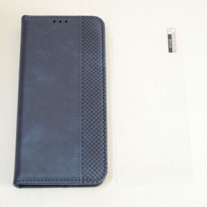 【2点セット】OPPO Reno 7A レザーケース+画面保護ガラスフィルム 手帳型レザーケース 手帳型ケース スマホケース オッポ 7A