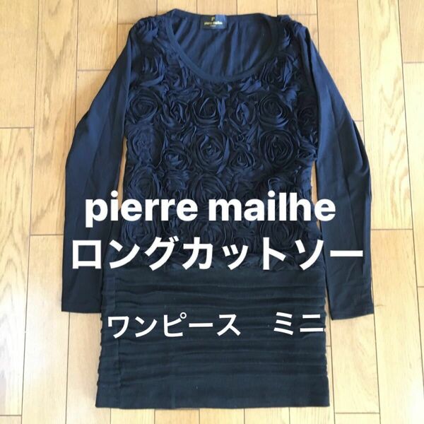 pierre mailhe ロングカットソー ワンピース　ミニ　薔薇 長袖　ゴージャス　パーティー