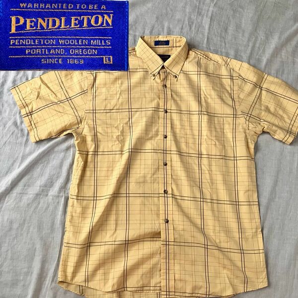 PENDLETON ペンドルトン XL相当 ボタンダウン チェック柄 アメカジ 半袖シャツ　 シャツ　現行　ヴィンテージ