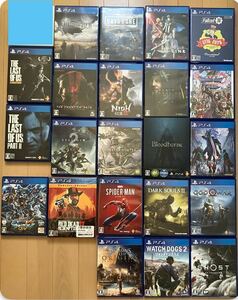 1 jpy ~ PS4 soft 22 pcs set FF dark soul Spider-Man asa sink Lead metal gear .. last obas Monstar Hunter etc. 