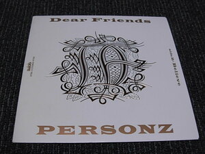 EPレコード　パーソンズ　PERSONZ　Dear Friends　Belleve