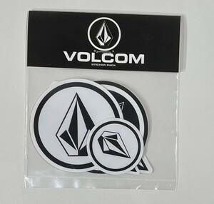 VOLCOM ボルコム D6711499BWH① ステッカー StickerPack 5枚入り ストーンロゴ StoneLogo シール 5sheets ヴォルコム 新品 即決 送料無料