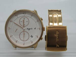 ジャンク品　部品取り　agnes b.(アニエスベー)　腕時計　中古品　N2ー8A　