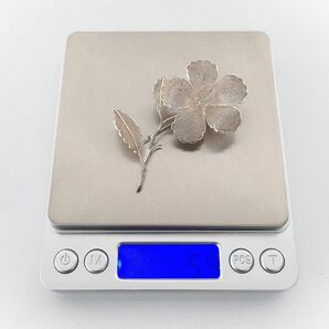 【訳あり】1円 銀線細工 花 フラワー ブローチ W7×H4.5cm 5.9g レディース アンティーク ヴィンテージ アクセサリー #728の画像6