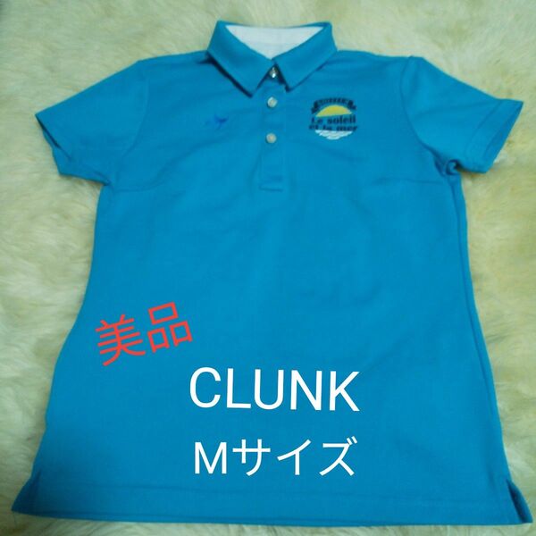 (美品)クランク CLUNK 半袖ポロシャツ Mサイズ ブルー