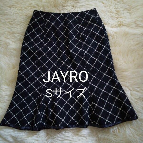 (美品)JAYRO　レディース　スカート　膝丈マーメイド　Sサイズ　ブラック系