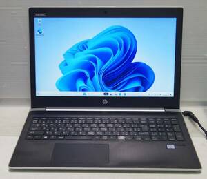 HP　15.6型液晶搭載ノートPC　 ProBook 450 G5 、Intel Core i5-7200U（2.50GHz）、メモリ8GB、SSD240GB、Windows11