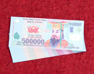  Vietnam toy note Don . after world. money . gold 100 pieces set (500.000).... India Asia toy 