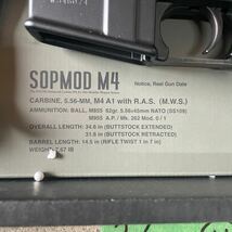 東京マルイ 電動ガン SOPMOD 次世代電動ガン MARUI M4 元箱_画像4