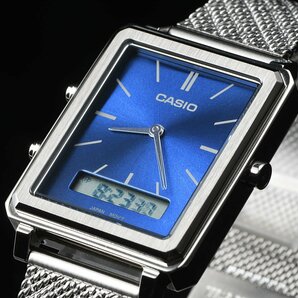 新品1円 逆輸入カシオ 腕時計 CASIO 美しいライトブルーメタリック レトロなデジアナ仕様 アラーム クロノグラフ メンズ ボーイズ 30m防水の画像3