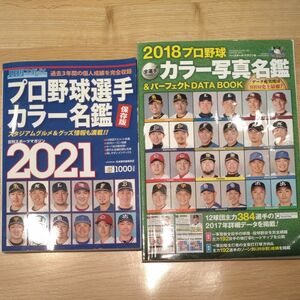 プロ野球選手カラー名鑑　2021/2018　2冊セット