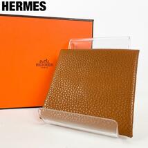 1円～【美品】HERMES エルメス　バスティア　コインケース　小銭入れ　ブラウン　刻印_画像1